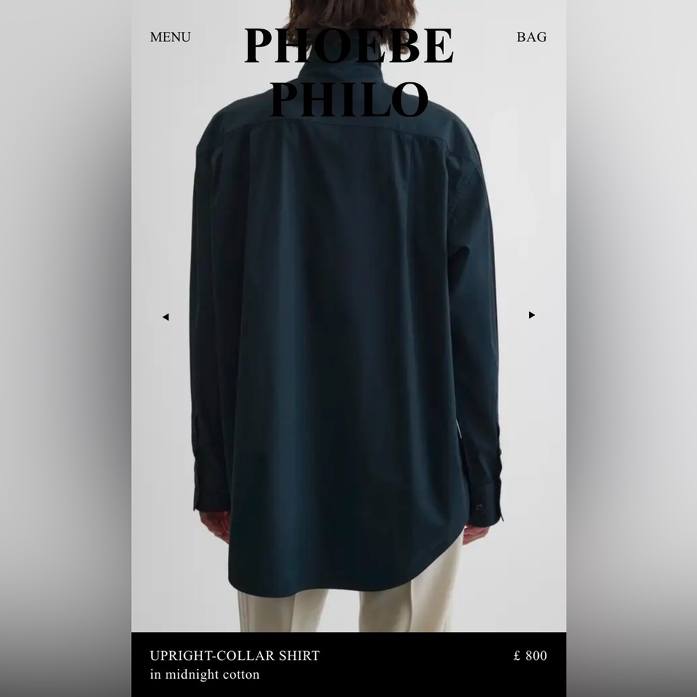 Phoebe Philo  Upright Collar Shirt - Size 36